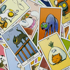 Cat Mancy Kitten Tarot Deck 78 Cards English Version Divination for Family Party Perfect Board Game for Cat Lovers (10.3*6cm)