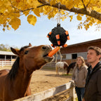 Horse Carrot Feeding Ball Horse Slow Feeder Ball Hangable Equine Feeding Toy For Training Farm Goat Stable Field Relief Boredom