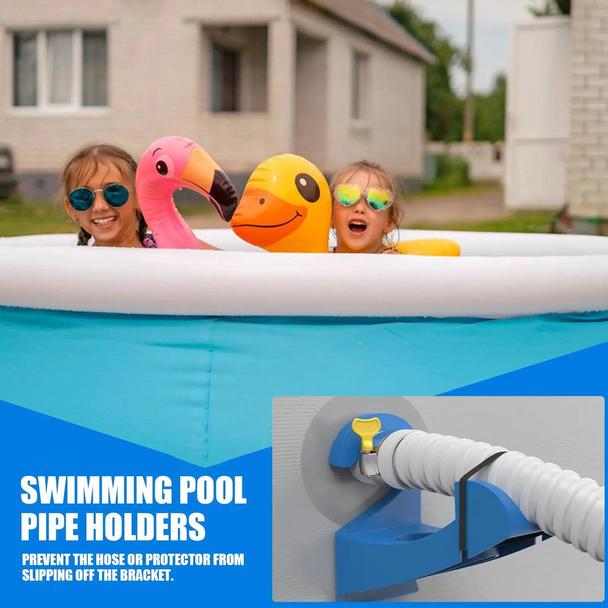 Pool Water Hose Holder 3Pcs Anti-Slip Tube Bracket Leak-Proof Swimming Pool Pipe Holders Accessories for Outdoor Garden Yard