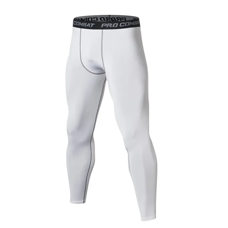 2026 Compression Pant Men Training Gym Leggings with Pockets Running Tights Fitness Basketball Jogging Workout Trouser Polyester