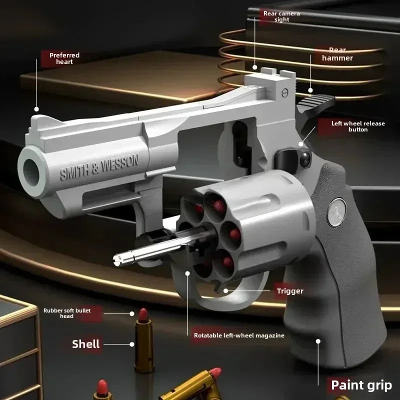 A1 N6 ZP5 357 Revolver Launcher Pistol EVA Soft Dart Bullet Toy Gun Airsoft CS Outdoor Shooting Game Paintball Kids Adult GiftF