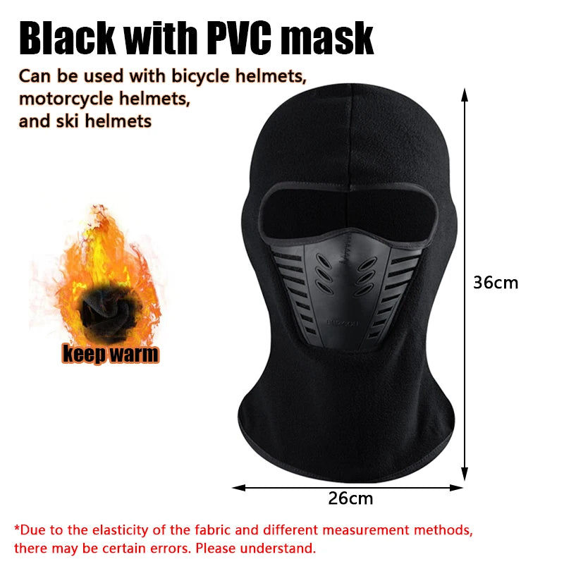 Unisex Riding Windproof Face Mask Cold-Proof Thermal Scarf Winter Ski Hat Full Ski Cycling Hunting Head Neck Cover Helmet Liner