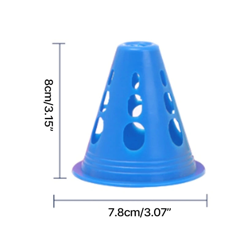 Sports Cones, 10 Pack Sports Cones Training Cones Traffic Cones Roller Skating Obstacle Training Agility Marker Cones 24BD