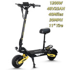 EOEOTWO 1200W Off Road Electric Scooter for Adults 48V Long Range E-Scooter 30MPH Fast Speed 11" Tubeless Tire Foldable Kick Scooter