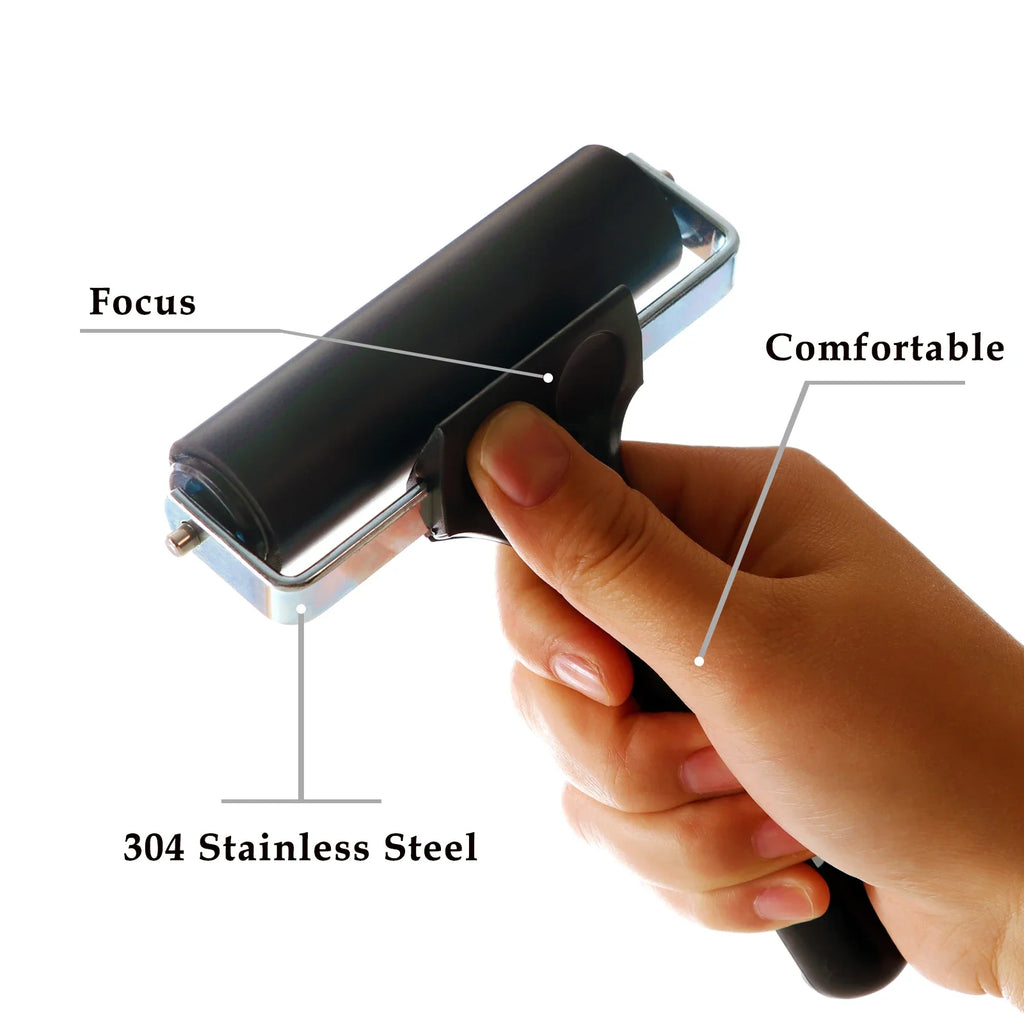 100mm Rubber Pressure Roller Install Tool Stamping Bearing Art Craft Wall Painting Car Soundproofing for Boat Decking to Install
