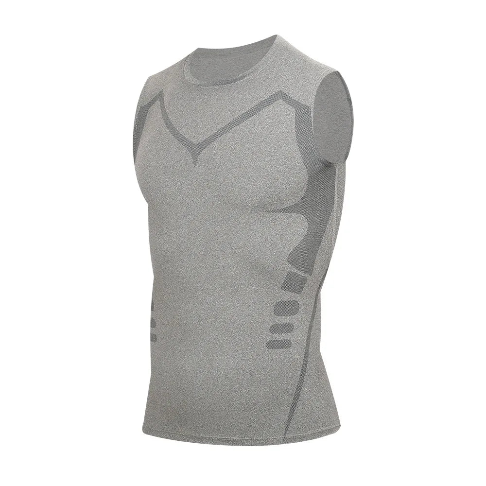 Compression Tank Top Mens Gym Shirt Sleeveless Quick Dry Printing Sportswear Men Fitness Bodybuilding Vest Workout Muscle Top ﻿
