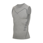 Compression Tank Top Mens Gym Shirt Sleeveless Quick Dry Printing Sportswear Men Fitness Bodybuilding Vest Workout Muscle Top ﻿