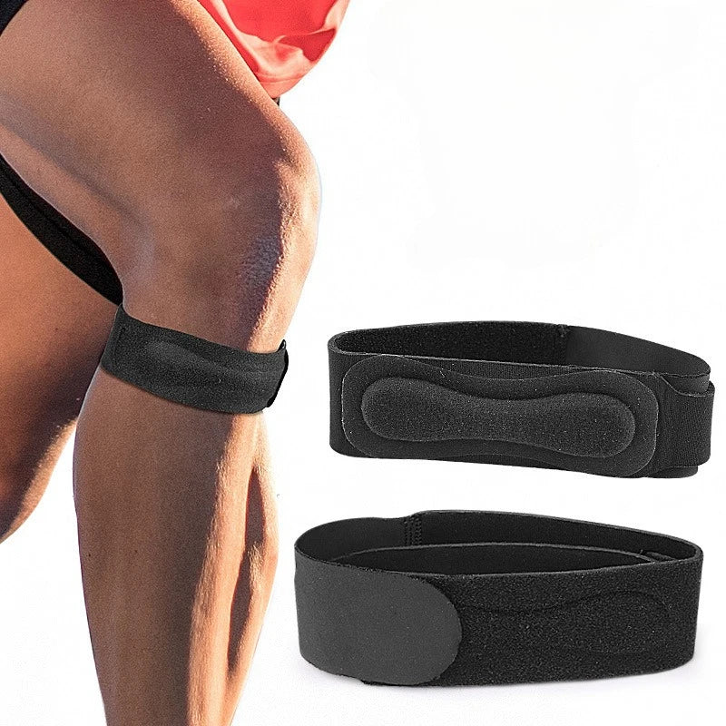 Adjustable U Type Loop Compression Shock Absorption Single Circle Sports Knee Pad Patella Band Elbow Knee Protection for Running