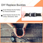 60 Pack Paracord Bracelets POM Side Release Buckle Clasp Clips for Parachute Adjustable Lanyard Straps for Outdoor Activities
