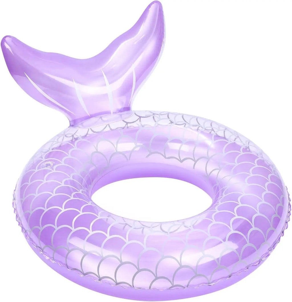 Inflatable Swim Ring, Cute Mermaid Dinosaur Unicorn Mouse Swimming Pool Floats Tube Raft, Water Bathtub Beach Party Toys