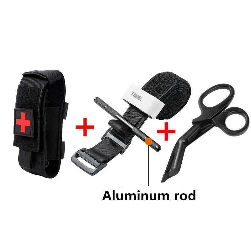 Tactical First Aid New Metal Aluminum Rod Tourniquet 1pcs Survival Hemostasis Second Generation Upgrade Repeated Use Strengthen