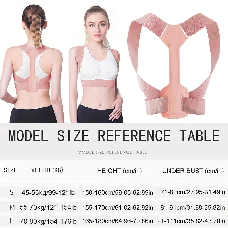 1PC Adjustable Rectify Posture Back Invisibility Breathable Posture Corrector Belt Support Belt Back Neck Brace Posture Training