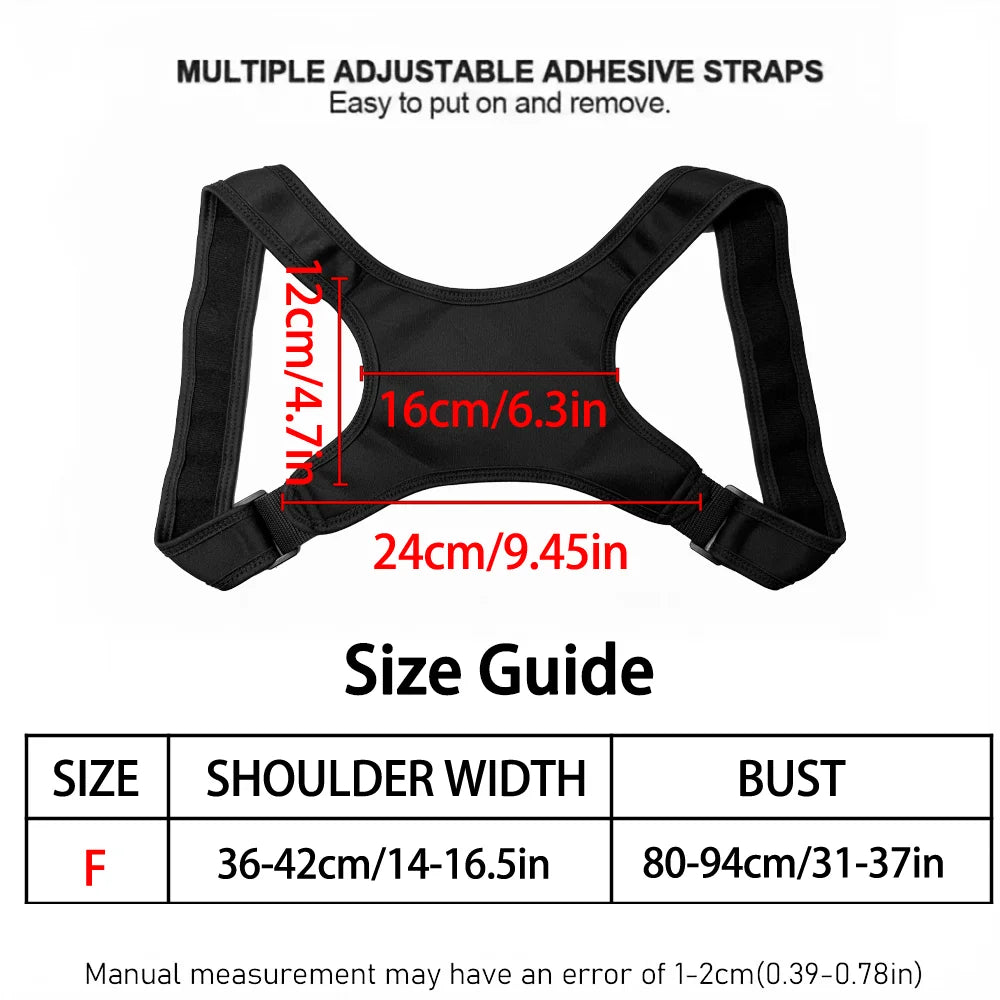 Adjustable Posture Corrector Back Support Belt- Breathable Non-Slip Ergonomic Support for Improved Posture Suitable for Sitting