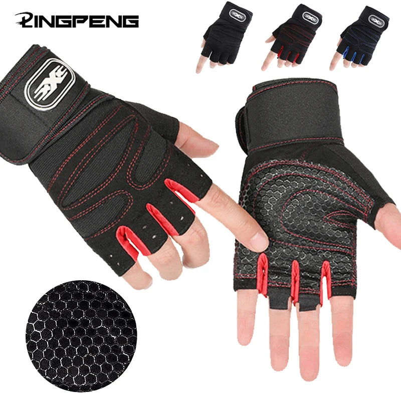 Gym Gloves Fitness Weight Lifting Gloves Body Building Training Sports Exercise Cycling Sport Workout Glove for Men Women M/L/XL