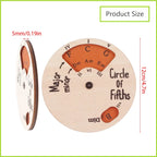 Wooden Melody Tool Round Circle of Fifths Wheel Melody Chord Tool Music Transpose Accessories For Musicians Beginners Songwriter