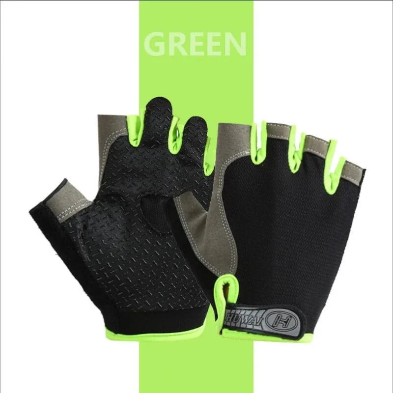 Gym Gloves Fingerless Gloves Anti-Slip Shock-Absorbing Breathable Gloves Sports Gloves for Training Lifting Weight Cycling