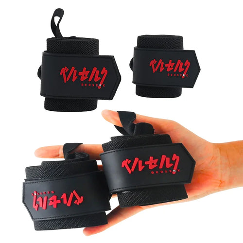 1 Pair Gym Sports Weight Lifting Wrist Wraps Wristband Support Brace Heavy Duty Training Lifting Straps Protector Powerlifting