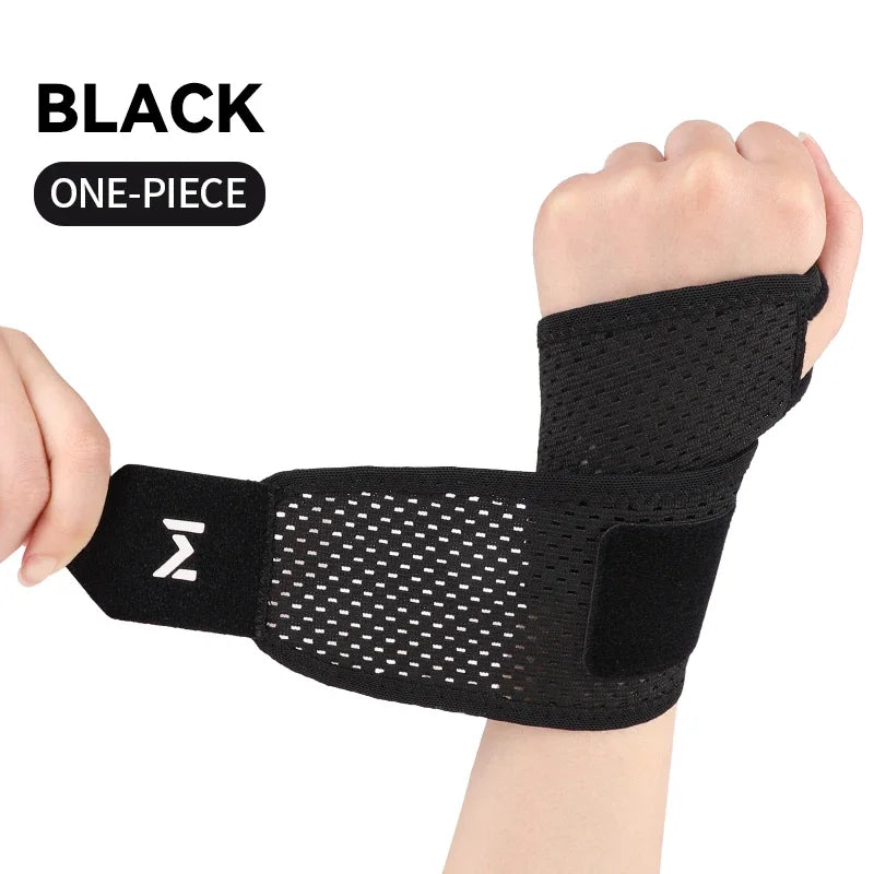 1/2PCS Breathable Mesh Wrist Support Wrap, Compression Wrist Sleeve for Sprain Joint Pain Relief, Sports Injury Protection Brace