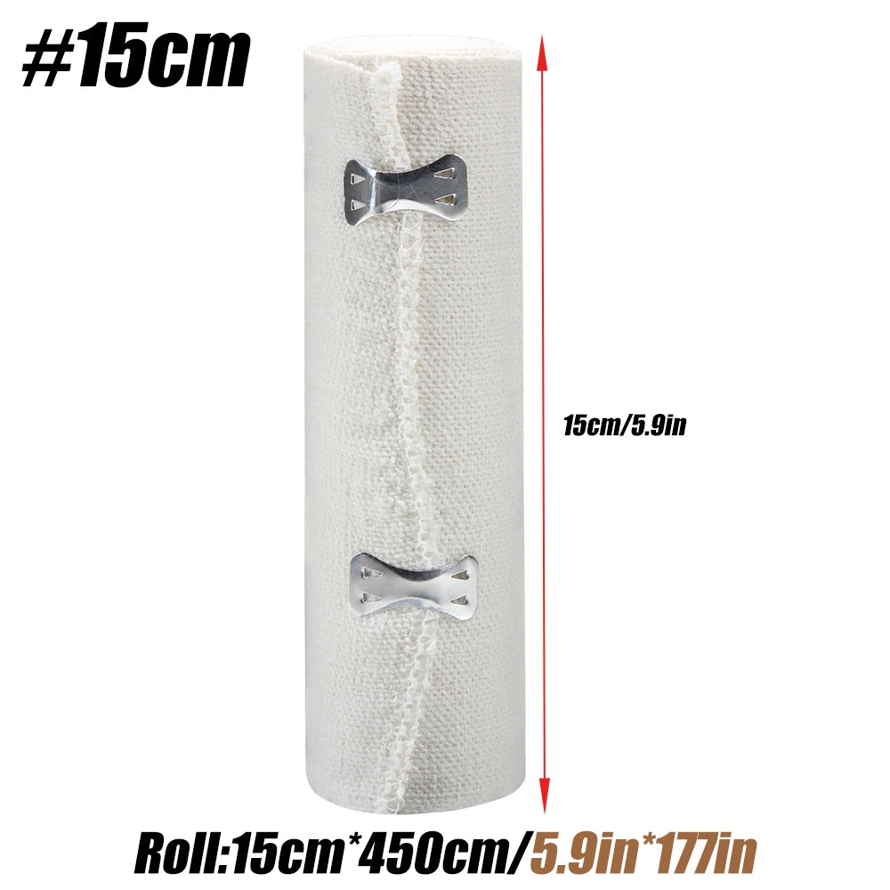 1 Roll Elastic Bandage Wrap,Stretch Compression Bandage Stretches up to 450cm for Sports, Sprains, Calf,  Ankle, Foot