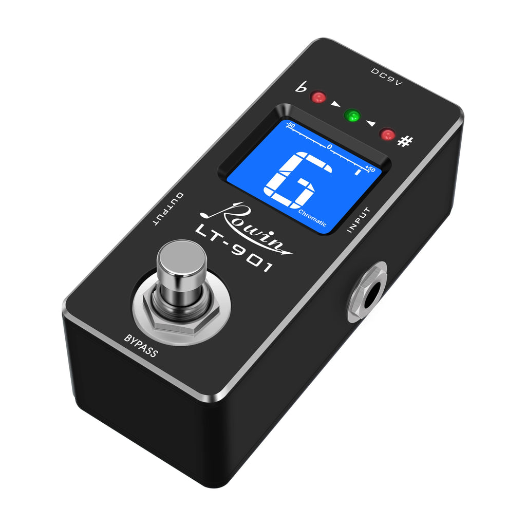 Rowin LT-901 Guitar Tuner Mini Chromatic Tuner Pedal Effect LED Display True Bypass Guitar Accessories for Electric Guitar Bass