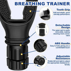 Breathing Trainer Lung Flexer Durable Fitness Exerciser Increases Lung Capacity Breath Adjustable Levels Respiratory Deep Breath