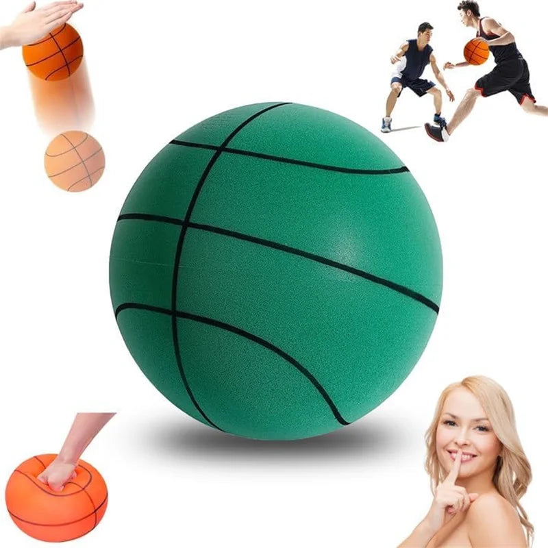Indoor Silent Basketball and Basket 18/21/24 cm Bouncing Mute Ball Sports and Entertainment Toy Foam Ball No Noise Fast Shipping