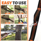 New-2Pcs Special Reinforced Polyester Straps 5Ring High Load-Bearing Barbed Hammock Straps For Outdoor Camping Hammock Straps