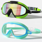 Swim Goggles, Waterproof Anti-Fog Anti-UV Wide View Swimming Goggles for Kids 3-14