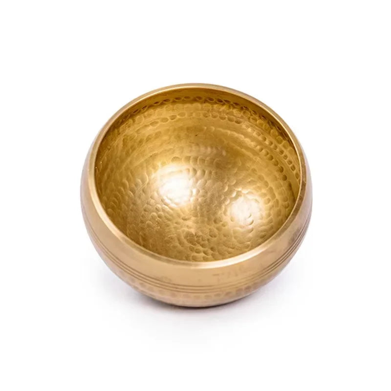 Handmade Brass Singing Bowl - Tibetan Meditation Instrument for Sound Healing, Yoga & Stress Relief