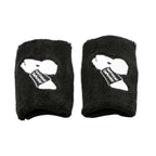 1Pair Cotton Kettlebell Wrist Guard Sweat-absorbing Black Wrist Guard Protector Comfortable 1Pair Protecting the wrist