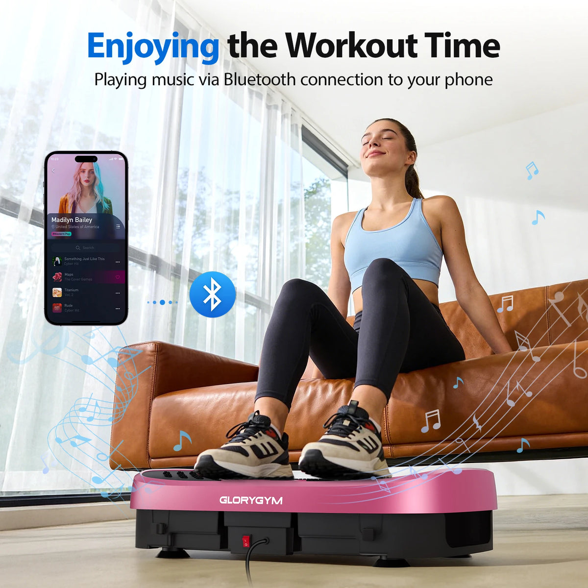 Magnetic Vibration Plate Exercise Machine Fat Burning 120 Levels 330lbs Portable Quiet Home Fitness  APP Control Workout Platform for Home Gym Body Shaping Gift for Women Men