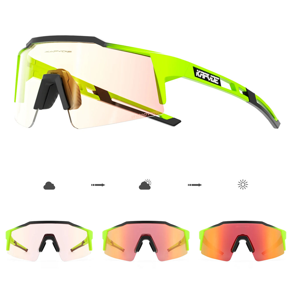 Kapvoe Bike Sunglasses Cycling Glasses for Man MTB Goggles Women Outdoor Camping Hiking Sports  UV400 Riding Bicycle Eyewear