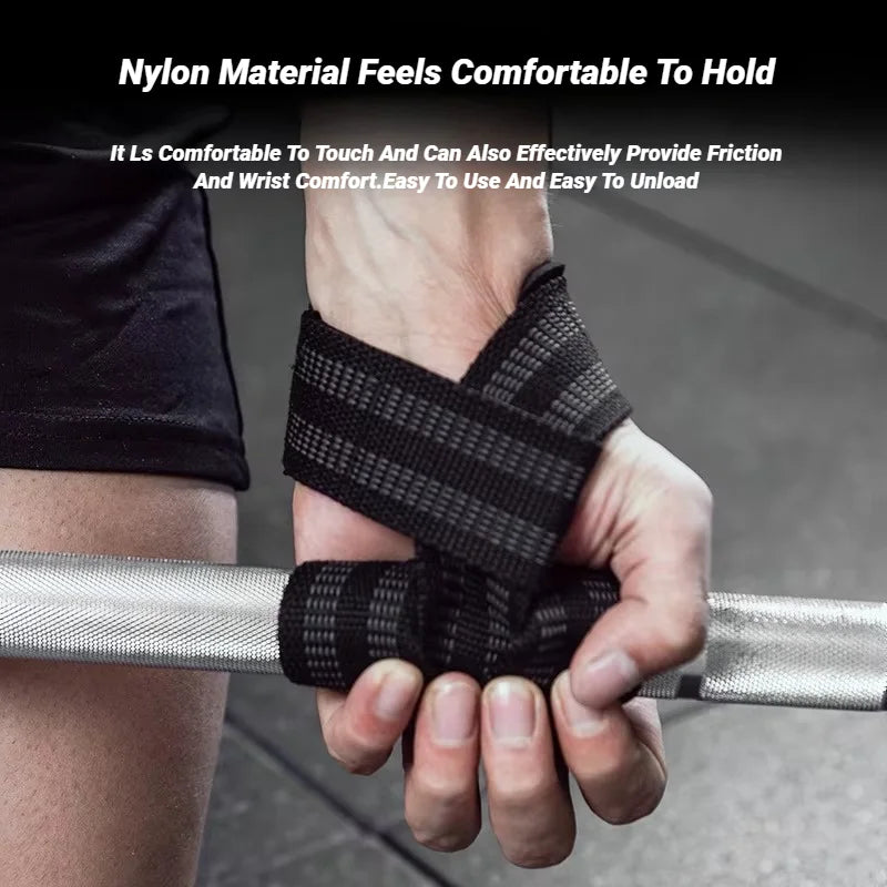 2Pcs Sports Booster Belt Grip Fitness Pull-Up Bars Pull-Ups Silicone Non-Slip Wear-Resistant Deadlift Strap Gym Dumbbell Workout