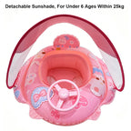 Sunshade Swim Tube Inflatable Swimming Seat Ring Pool Float Swim Accessory Summer Water Sports Swimming Circle Swim Float ﻿ ﻿ ﻿