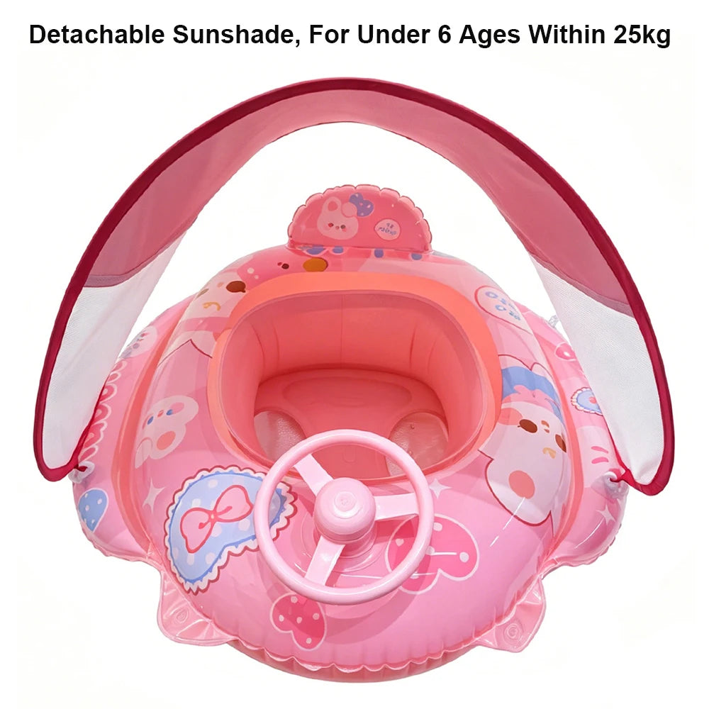 Sunshade Swim Tube Inflatable Swimming Seat Ring Pool Float Swim Accessory Summer Water Sports Swimming Circle Swim Float ﻿ ﻿ ﻿