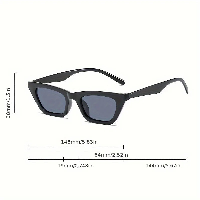 Vintage Small Frame Cat Eye Sunglasses Women Square Sun Glasses Female Brand Designer Retro Cateye Shades Fashion Oculos UV400