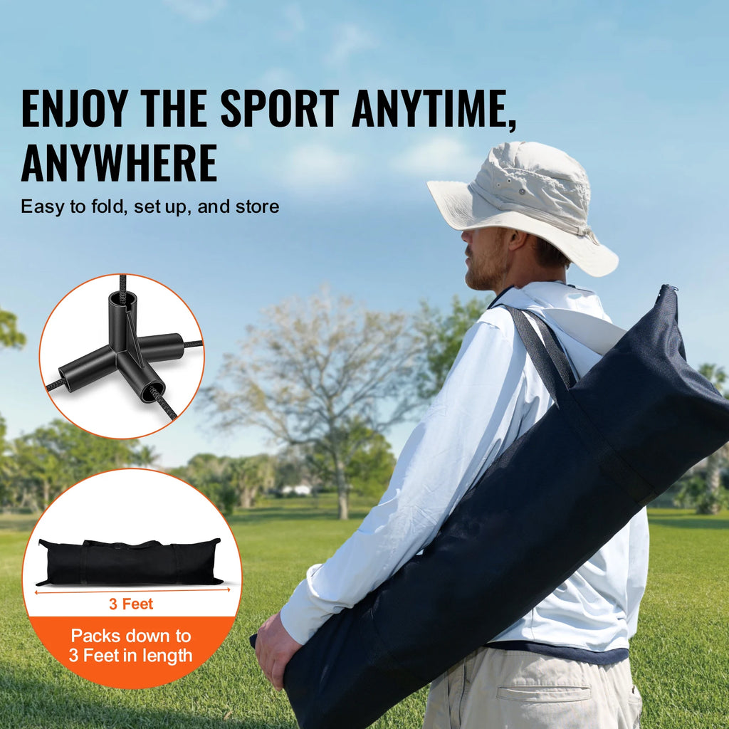 SucceBuy 20FT Badminton Net Height Adjustable Volleyball Net Wide Foldable Pickleball Net Portable Tennis Net Set w/Poles Stand