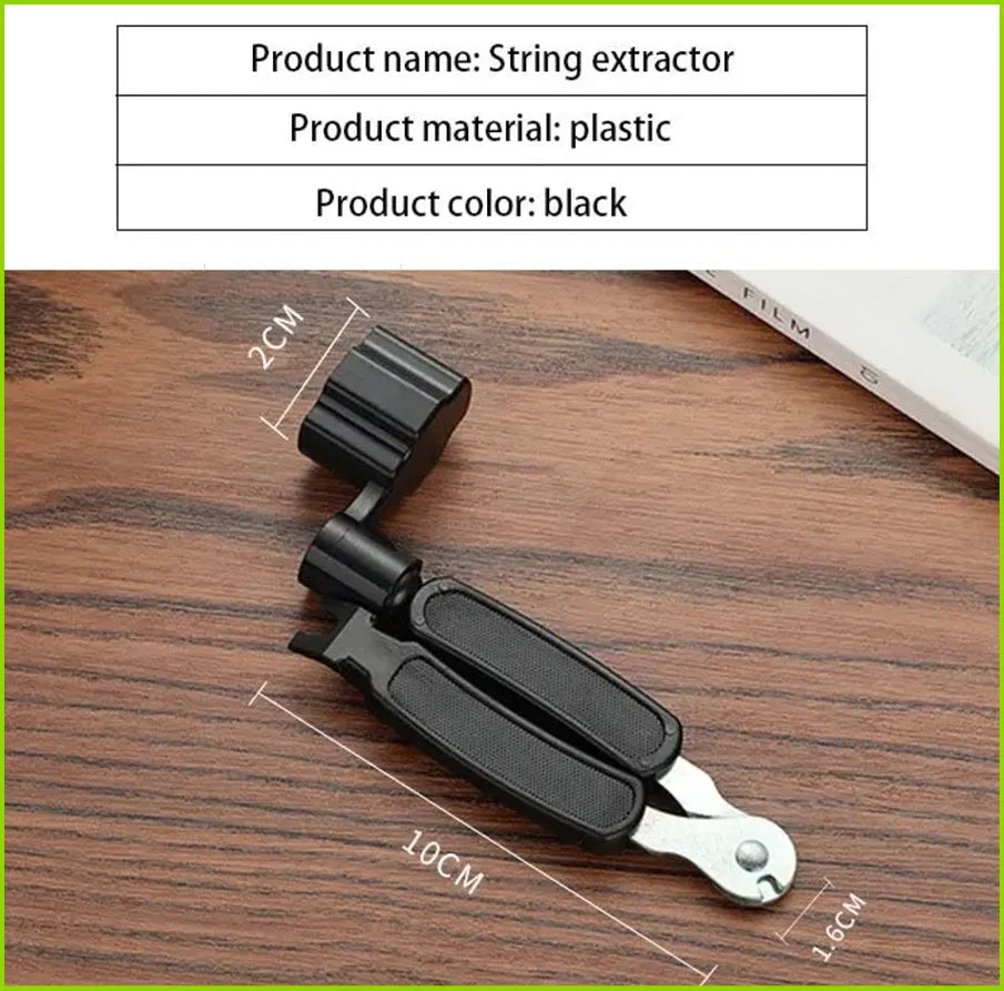 Guitar String Winder 3 IN 1 String Peg Winder + String Cutter + Pin Puller Instrument Guitar Maintenance Tool Repair Tool
