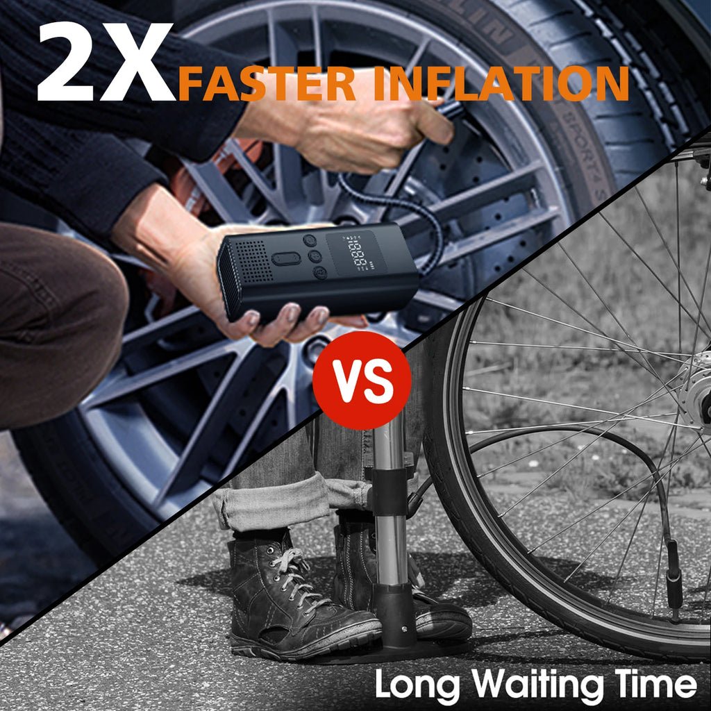 Portable Bicycle Air Pump Mini Electric Inflator for Cycling MTB Road Bike Compact Design