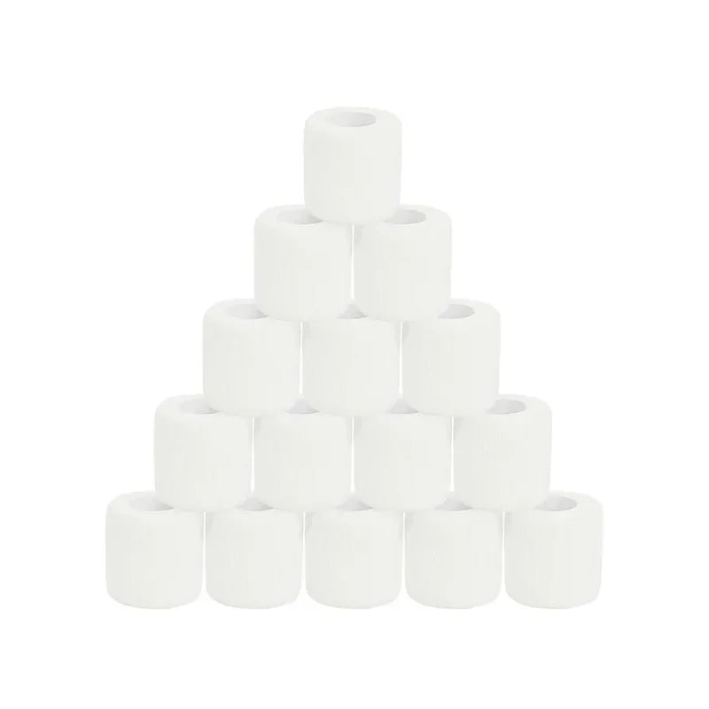 3/6/12/24/30Pcs White First Aid Self Adhesive Cohesive Elasticity Bandages Sports Tape for Wrist Ankle Sprains & Swelling