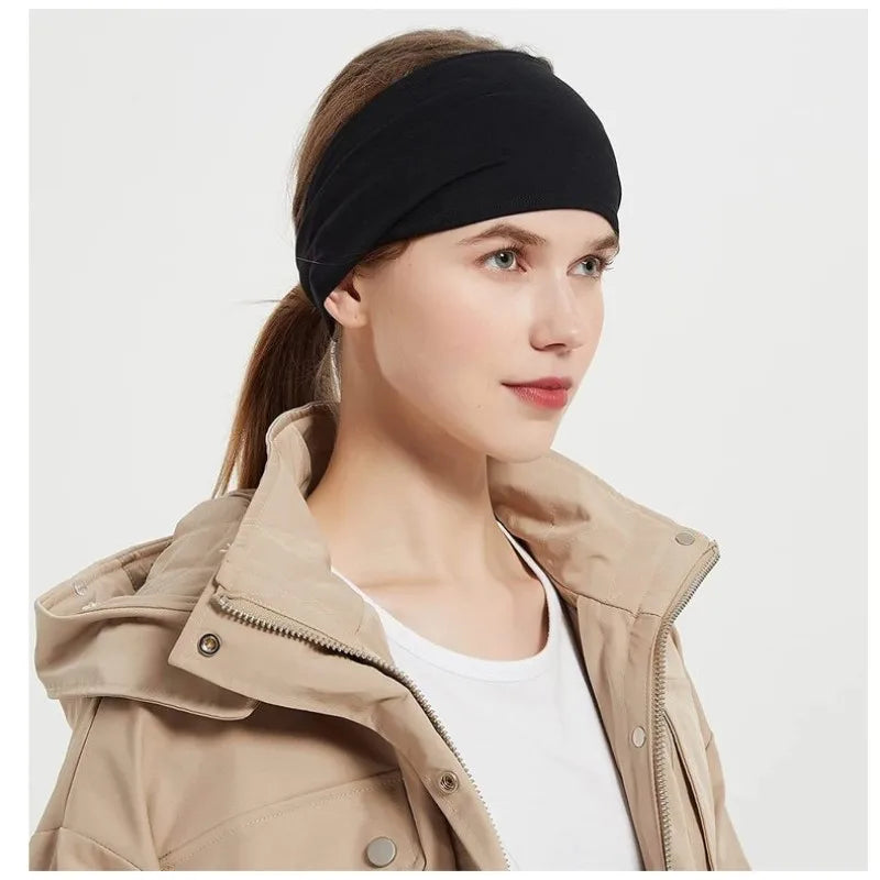 Men Women Sports Headband Sweatband Stretch Elastic Gym Fitness Running Yoga Headwrap Breathable Quick-dry Absorbent Hair Bands