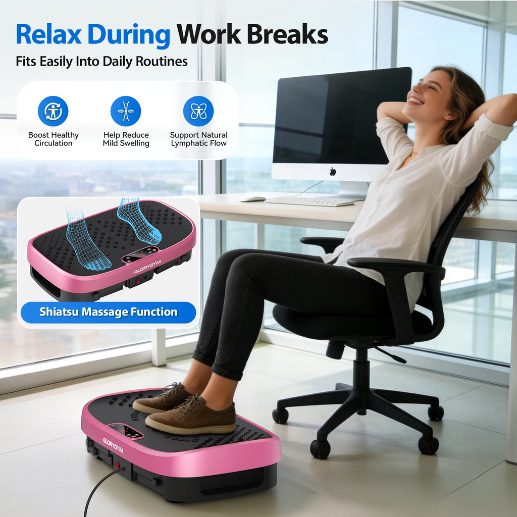 Magnetic Vibration Plate Exercise Machine Fat Burning 120 Levels 330lbs Portable Quiet Home Fitness  APP Control Workout Platform for Home Gym Body Shaping Gift for Women Men