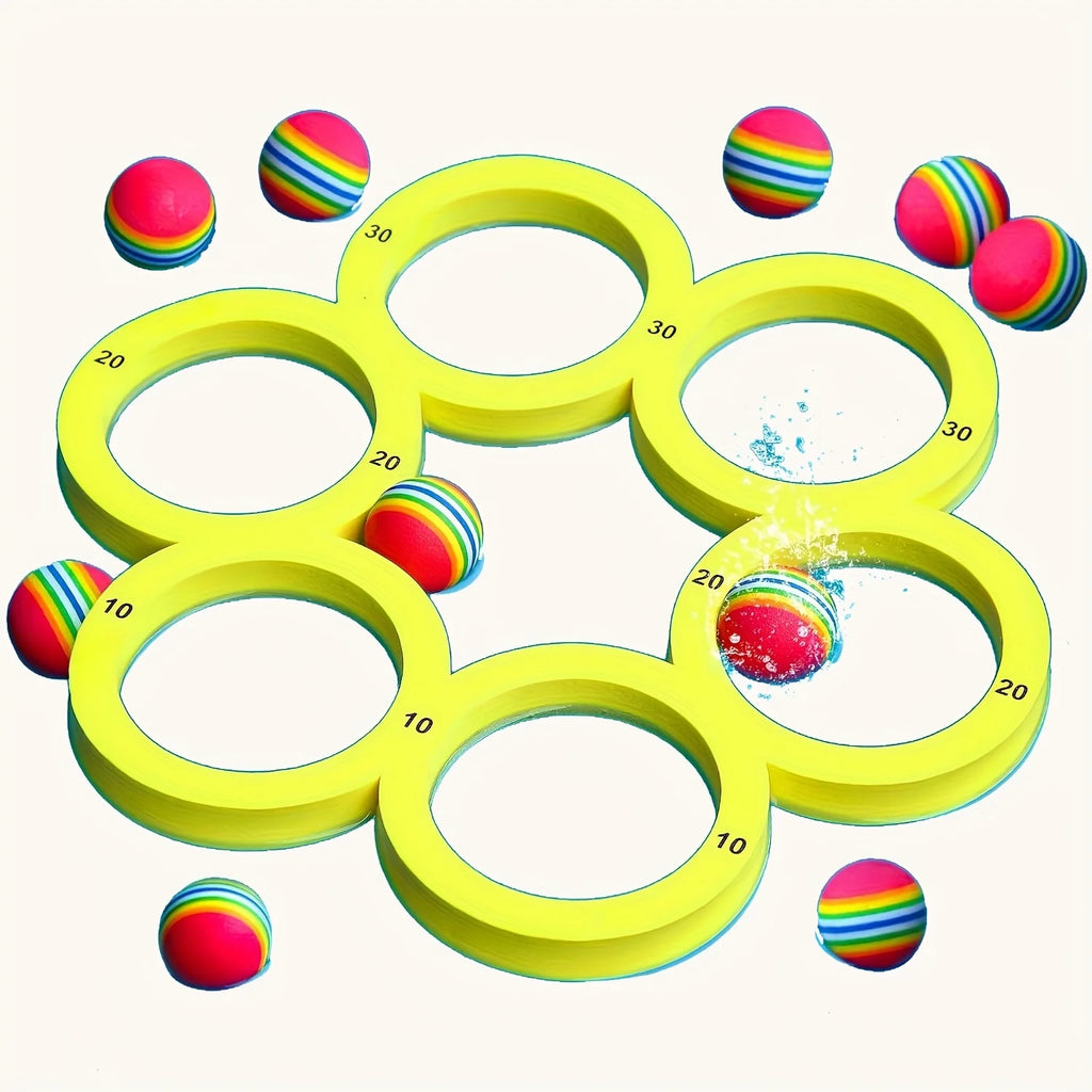 Swimming Pool Toss Game Set, Family Water Sports Floating Pool Toys, Throwing Game Water Game Mat