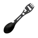 Camping Utensils Set Stainless Steel Outdoor Survival Gear 5 in 1 Tableware Travel Hiking Cutlery Fork Spoon Opener