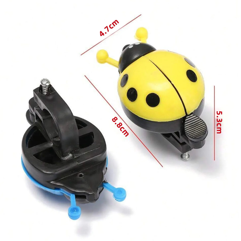 PINMOAP 1PC Ladybug Bicycle Bell Handle Warning Bell Loud Bell Durable Aluminum Alloy PP Material Bicycle Horn Riding Accessorie