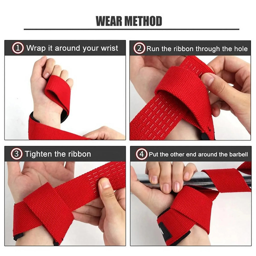 Heavy Duty Cotton Wrist Lifting Straps for Weightlifting Gym Fitness Neoprene Padded Anti Slip Pull Grips Wrist Wraps Support for Powerlifting Bodybuilding Strength Training Workouts for Men and Women 255 Characters