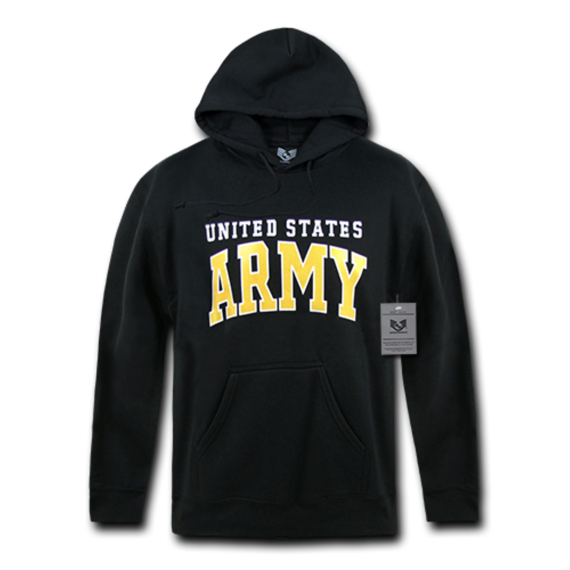 Pullover Hoodie, US Army, Black, M