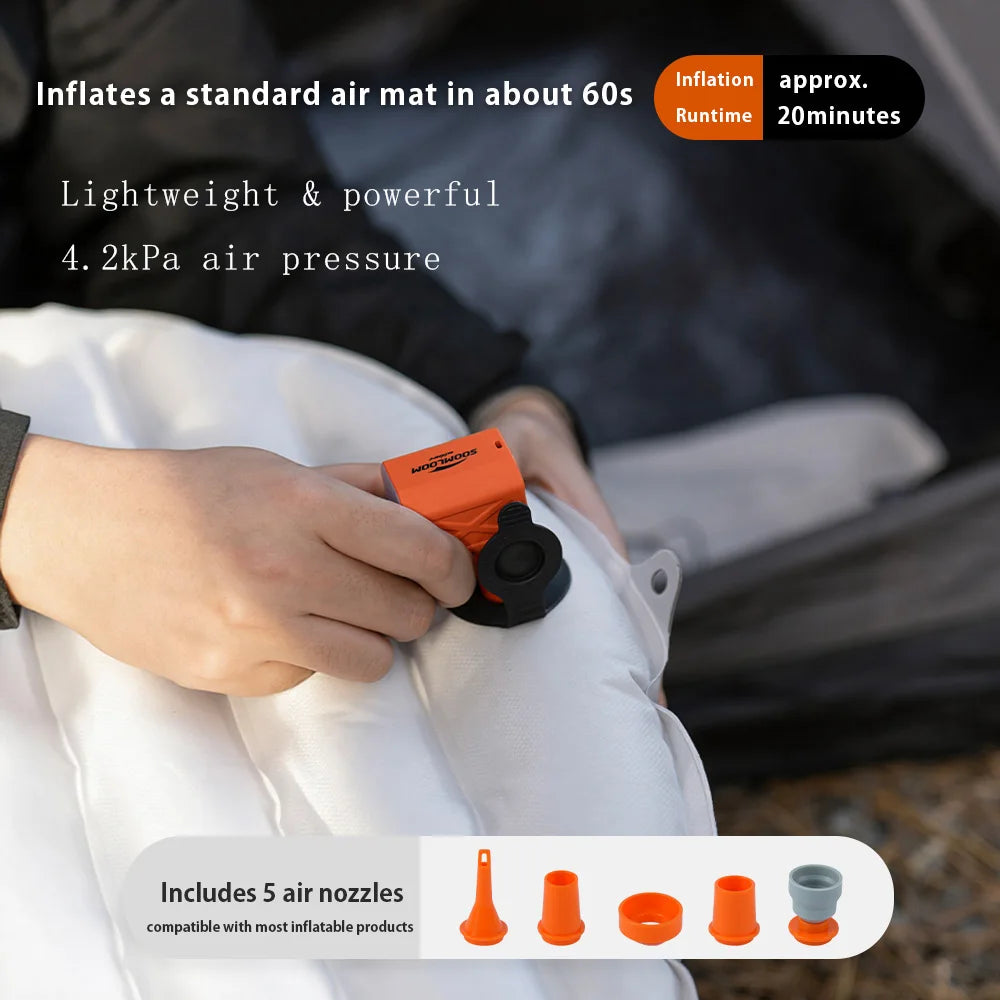 Soomloom Cube Air Pump -Portable Wireless Air Compressor Electric Inflator & Deflator Pump for Inflatable Cushions Swimming Ring