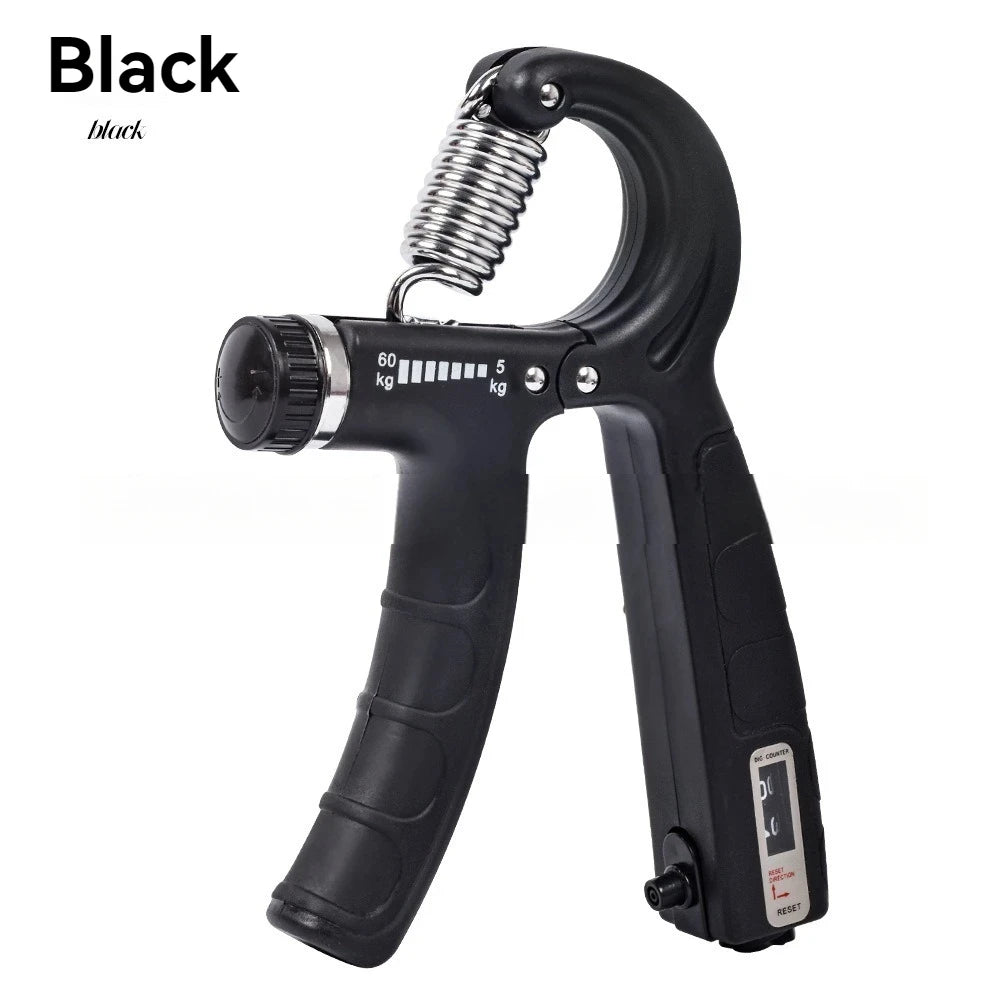 5-60kg Adjustable Hand Grip Strength Strengthener Trainer Full Set With Counter Wrist Forearm And Hand Exerciser For Muscle