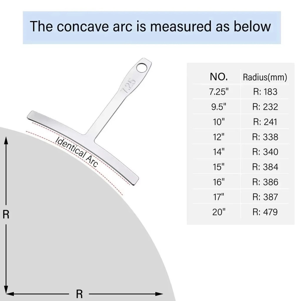 Miwayer Multispec Radius Gauge 9Pcs Set, Handy Under String Measuring Tools for Guitar Fretboard Radius Calibration